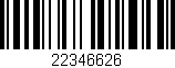 Código de barras (EAN, GTIN, SKU, ISBN): '22346626'