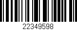 Código de barras (EAN, GTIN, SKU, ISBN): '22349598'