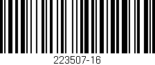 Código de barras (EAN, GTIN, SKU, ISBN): '223507-16'