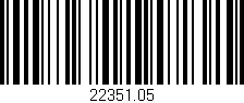 Código de barras (EAN, GTIN, SKU, ISBN): '22351.05'