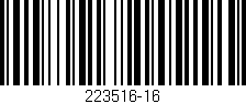 Código de barras (EAN, GTIN, SKU, ISBN): '223516-16'