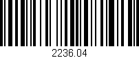 Código de barras (EAN, GTIN, SKU, ISBN): '2236.04'