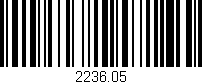 Código de barras (EAN, GTIN, SKU, ISBN): '2236.05'