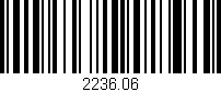 Código de barras (EAN, GTIN, SKU, ISBN): '2236.06'