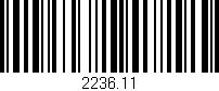 Código de barras (EAN, GTIN, SKU, ISBN): '2236.11'