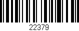 Código de barras (EAN, GTIN, SKU, ISBN): '22379'
