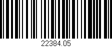 Código de barras (EAN, GTIN, SKU, ISBN): '22384.05'