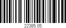 Código de barras (EAN, GTIN, SKU, ISBN): '22385.05'