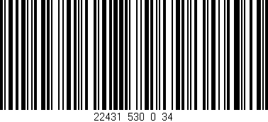 Código de barras (EAN, GTIN, SKU, ISBN): '22431_530_0_34'