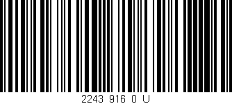 Código de barras (EAN, GTIN, SKU, ISBN): '2243_916_0_U'