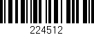 Código de barras (EAN, GTIN, SKU, ISBN): '224512'