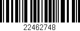 Código de barras (EAN, GTIN, SKU, ISBN): '22462748'