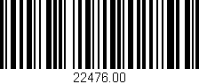 Código de barras (EAN, GTIN, SKU, ISBN): '22476.00'