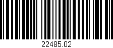 Código de barras (EAN, GTIN, SKU, ISBN): '22485.02'