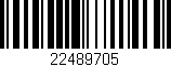 Código de barras (EAN, GTIN, SKU, ISBN): '22489705'