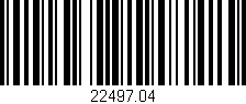 Código de barras (EAN, GTIN, SKU, ISBN): '22497.04'