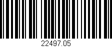 Código de barras (EAN, GTIN, SKU, ISBN): '22497.05'