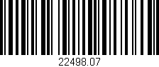 Código de barras (EAN, GTIN, SKU, ISBN): '22498.07'
