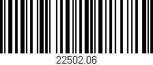 Código de barras (EAN, GTIN, SKU, ISBN): '22502.06'