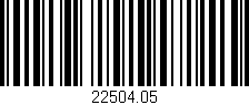 Código de barras (EAN, GTIN, SKU, ISBN): '22504.05'