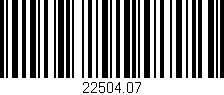 Código de barras (EAN, GTIN, SKU, ISBN): '22504.07'