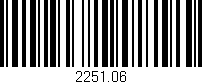 Código de barras (EAN, GTIN, SKU, ISBN): '2251.06'