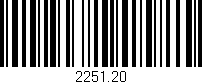 Código de barras (EAN, GTIN, SKU, ISBN): '2251.20'