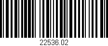 Código de barras (EAN, GTIN, SKU, ISBN): '22536.02'