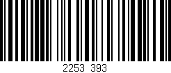 Código de barras (EAN, GTIN, SKU, ISBN): '2253/393'