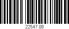 Código de barras (EAN, GTIN, SKU, ISBN): '22547.08'
