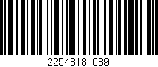 Código de barras (EAN, GTIN, SKU, ISBN): '22548181089'
