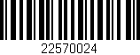 Código de barras (EAN, GTIN, SKU, ISBN): '22570024'