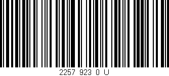 Código de barras (EAN, GTIN, SKU, ISBN): '2257_923_0_U'
