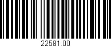 Código de barras (EAN, GTIN, SKU, ISBN): '22581.00'