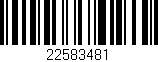 Código de barras (EAN, GTIN, SKU, ISBN): '22583481'