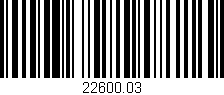 Código de barras (EAN, GTIN, SKU, ISBN): '22600.03'
