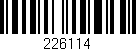 Código de barras (EAN, GTIN, SKU, ISBN): '226114'