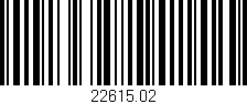 Código de barras (EAN, GTIN, SKU, ISBN): '22615.02'