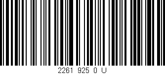 Código de barras (EAN, GTIN, SKU, ISBN): '2261_925_0_U'