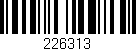 Código de barras (EAN, GTIN, SKU, ISBN): '226313'