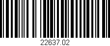 Código de barras (EAN, GTIN, SKU, ISBN): '22637.02'