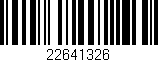 Código de barras (EAN, GTIN, SKU, ISBN): '22641326'