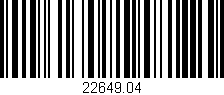 Código de barras (EAN, GTIN, SKU, ISBN): '22649.04'