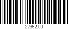 Código de barras (EAN, GTIN, SKU, ISBN): '22652.00'