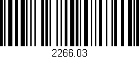 Código de barras (EAN, GTIN, SKU, ISBN): '2266.03'