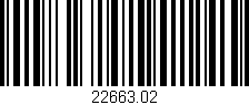 Código de barras (EAN, GTIN, SKU, ISBN): '22663.02'