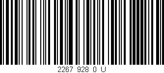 Código de barras (EAN, GTIN, SKU, ISBN): '2267_928_0_U'