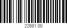 Código de barras (EAN, GTIN, SKU, ISBN): '22681.00'