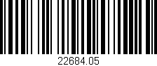Código de barras (EAN, GTIN, SKU, ISBN): '22684.05'
