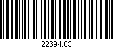 Código de barras (EAN, GTIN, SKU, ISBN): '22694.03'